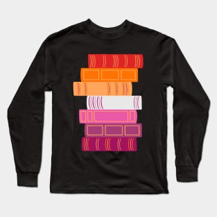 Sapphic Book Pride Stack Long Sleeve T-Shirt